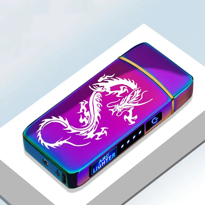 Sleek windproof electric lighter, USB rechargeable. Flameless and eco-friendly for daily use.