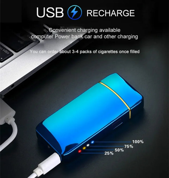 Modern USB plasma lighter: eco-friendly, windproof, and electronic. Great tech accessory.