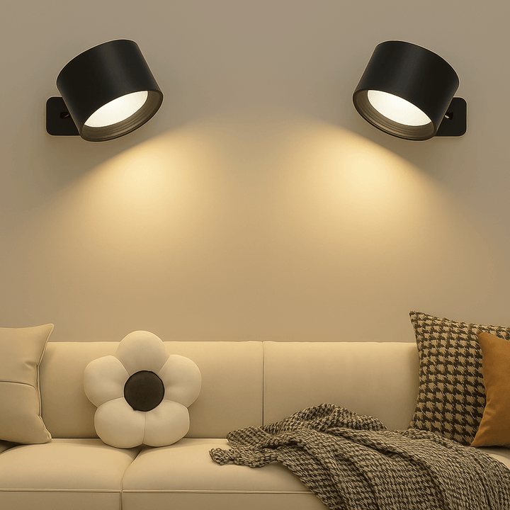Versatile wireless wall light, rechargeable LED, adjustable, ideal for hallways & kitchens.