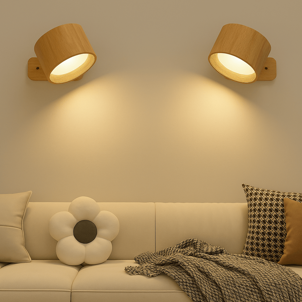 Portable wireless wall lamp, rechargeable LED, adjustable, great for flexible lighting needs.