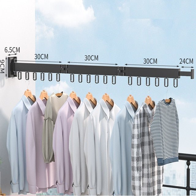 Versatile retractable wall laundry dryer, perfect for small apartments & compact living.