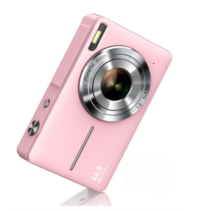 Travel-friendly vintage digital camera. Record 1080p video & take retro photos with this portable point and shoot.