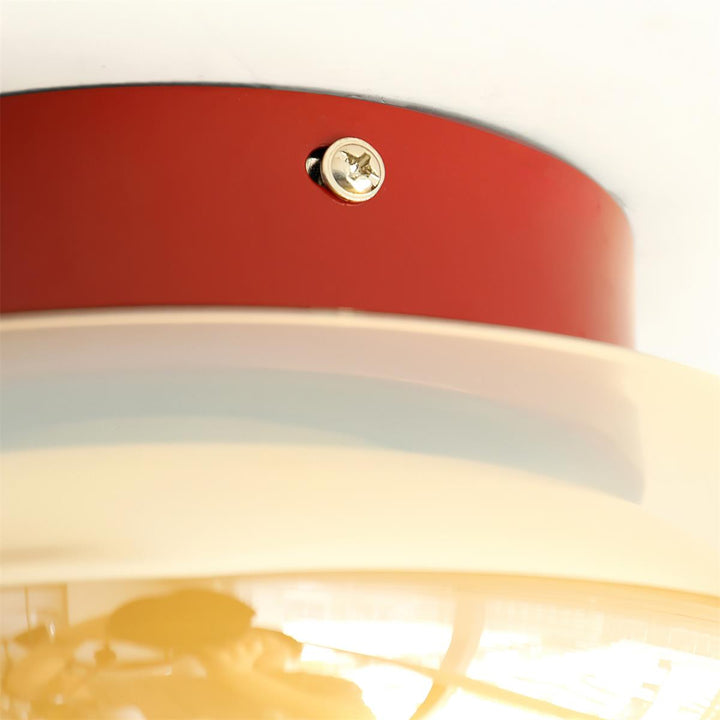 Unique retro flush mount LED ceiling light, adds character to any indoor living room lighting.