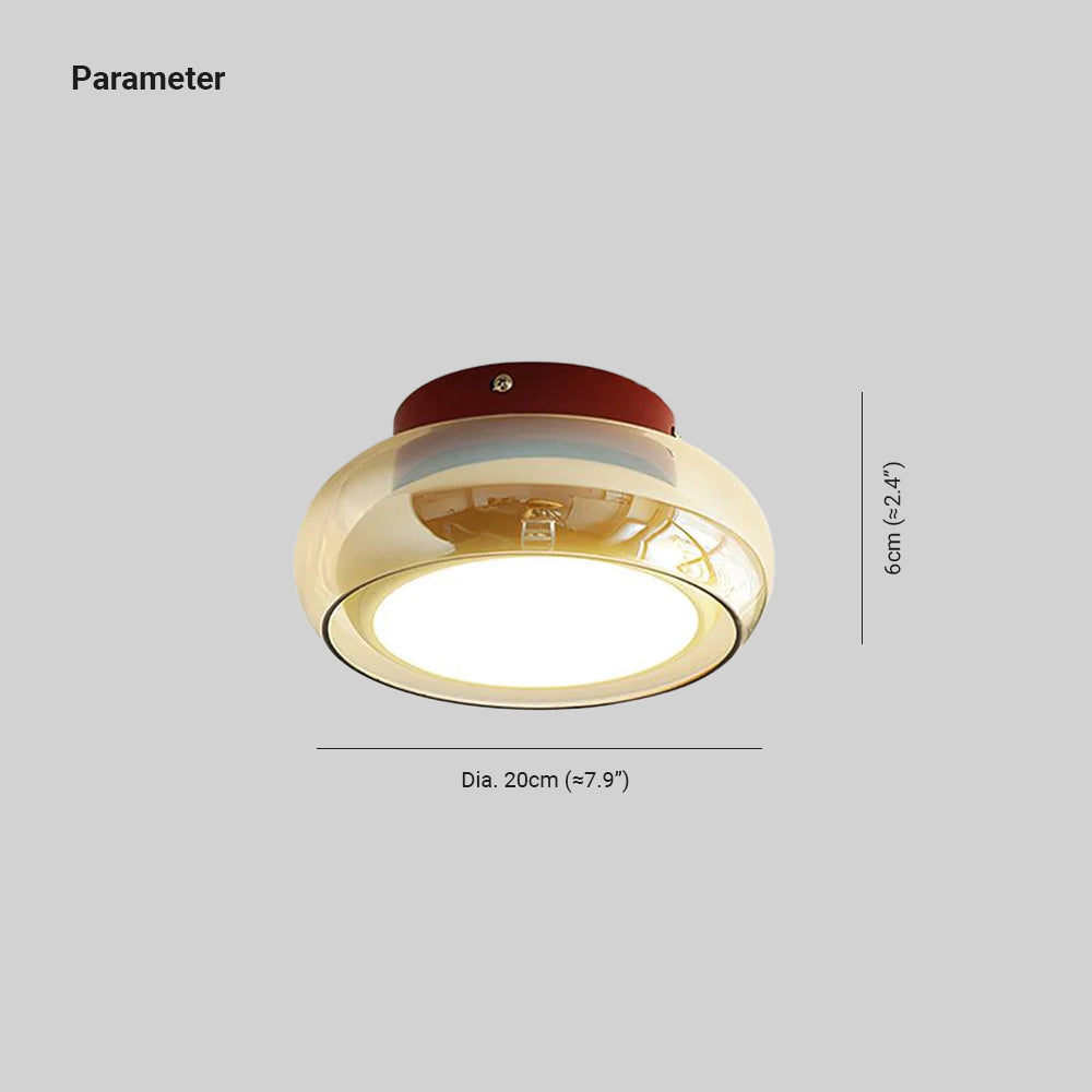 Energy-efficient LED retro flush mount ceiling light, ideal for contemporary bedroom home decor.