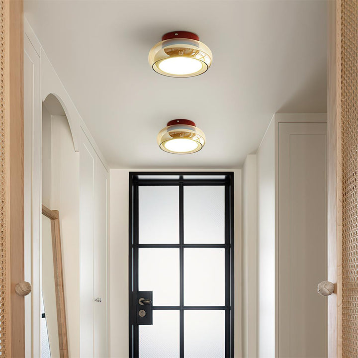 Adjustable retro flush mount LED ceiling light, offering versatile indoor illumination & style.
