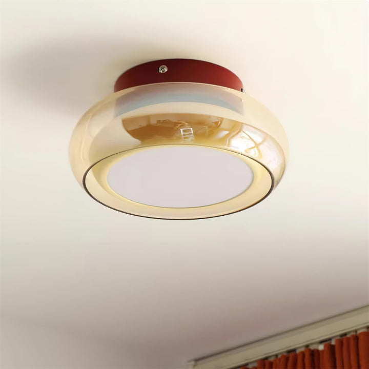 Bright retro flush mount LED ceiling light, ensures excellent indoor illumination & energy saving.