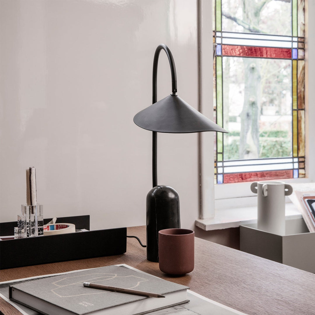 Reyaris arch design lamp, modern lighting for contemporary interiors.