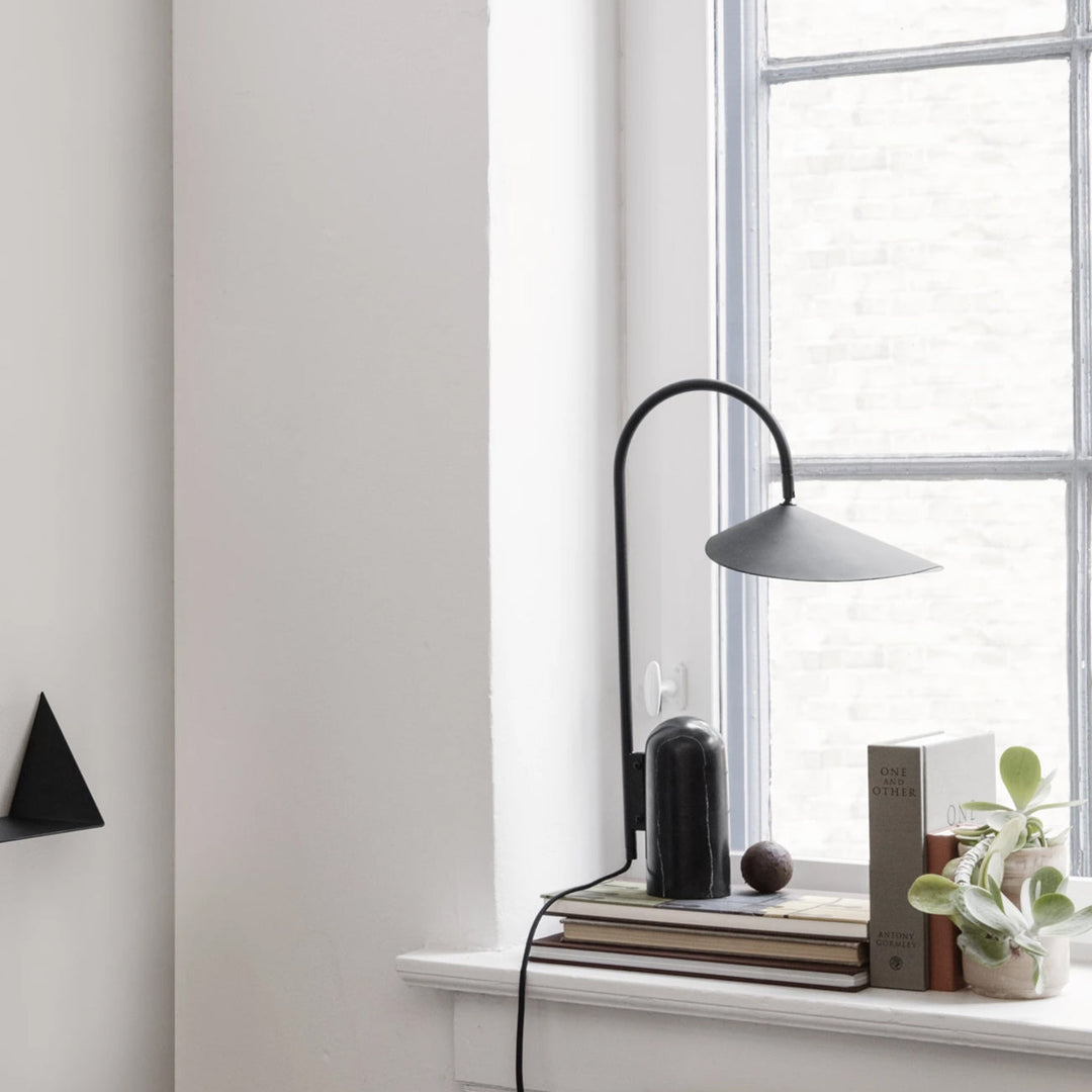 Reyaris arch table lamp, Japandi aesthetic, ambient light for a stylish home.