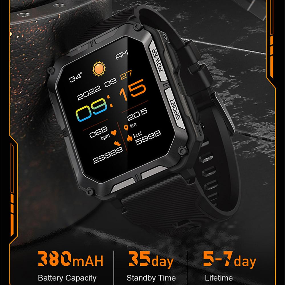 Unisex rugged smartwatch. Fitness tracker & health monitor for outdoor adventures. Waterproof, durable, indestructible.