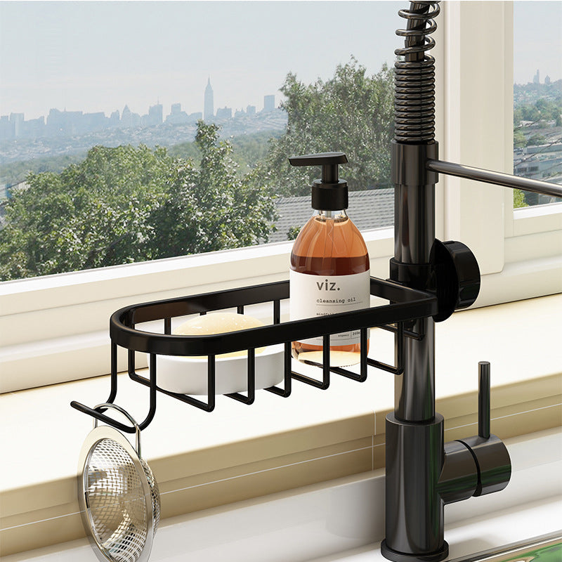 Unisex rustproof no-drill shower caddy. Aluminum shampoo rack & soap holder for modern bathrooms.