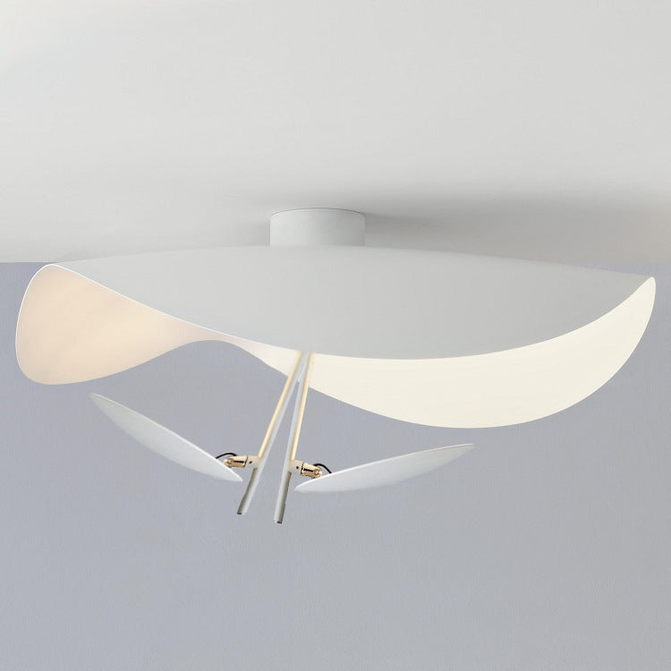 White unique leaf design pendant light, perfect for creating a bright, airy modern space.