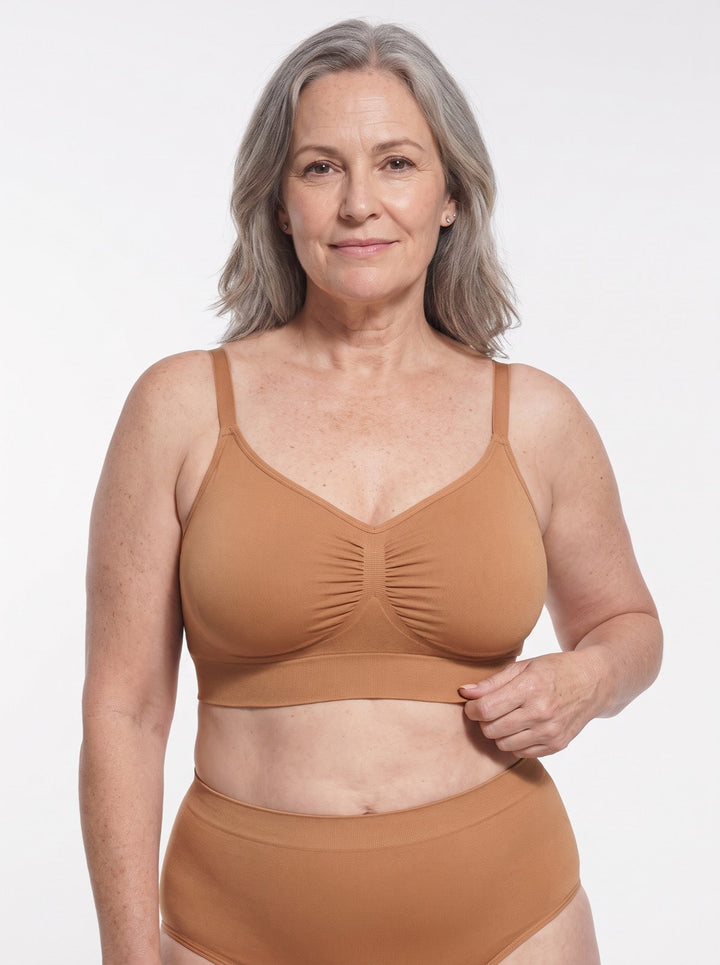 Soft, seamless wireless lounge bra for women, ideal for sleep & everyday comfort.