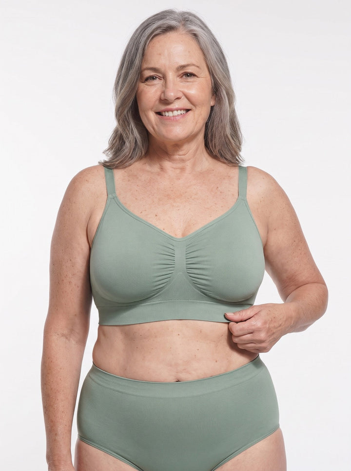 Lightweight, soft seamless wireless bra for women, offering everyday comfort & gentle support.