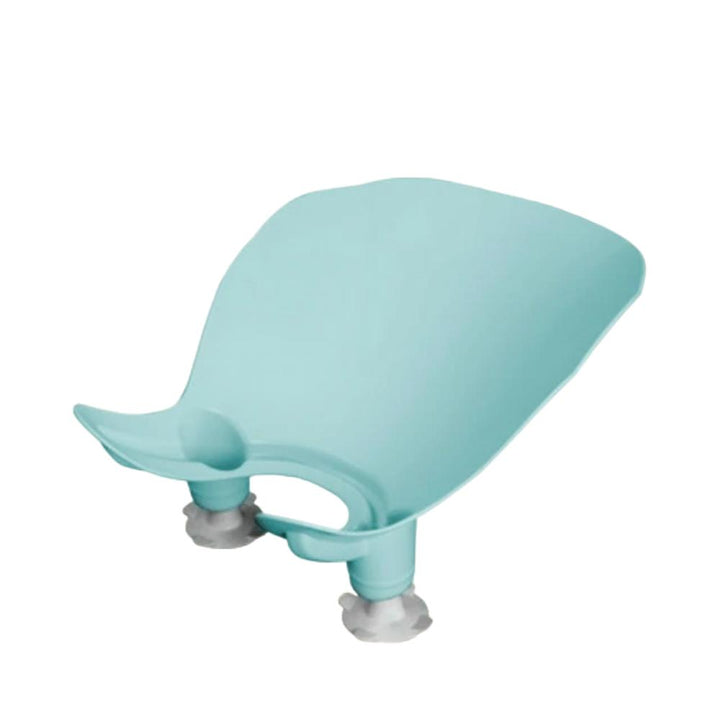 Secure green & white infant & toddler baby bath seat for safe bathing & easy washing. Perfect newborn essential.