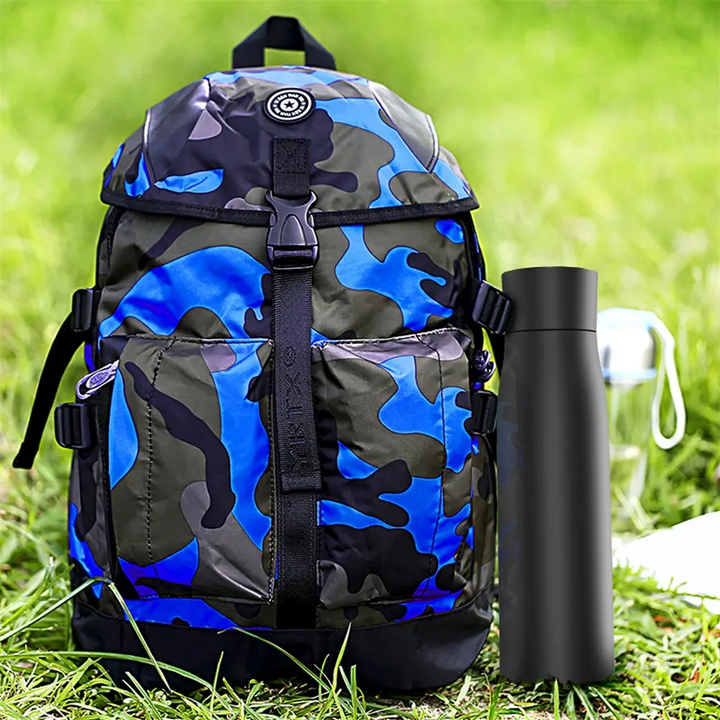 Enjoy germ-free, purified water with this self-cleaning UV-C reusable hydration bottle, eco friendly.