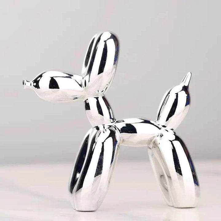 Sophisticated shiny balloon dog, modern accent piece for living spaces and gifts.