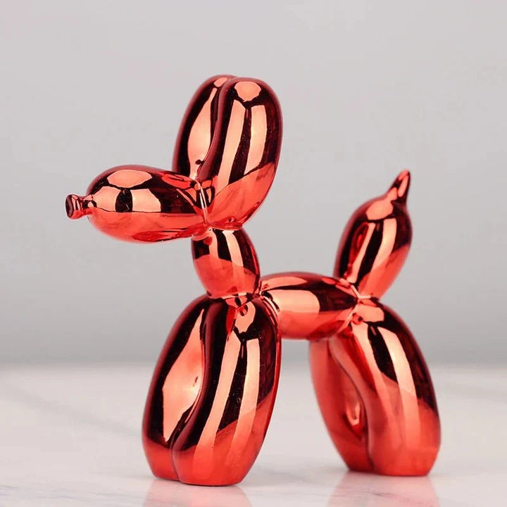 Unique metallic balloon dog sculpture, modern home decor item and a great gift idea.