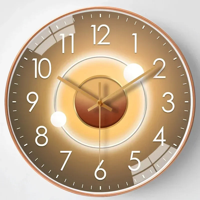 Silent 8-inch modern wall clock, perfect for home office decor. Quiet movement, elegant design.