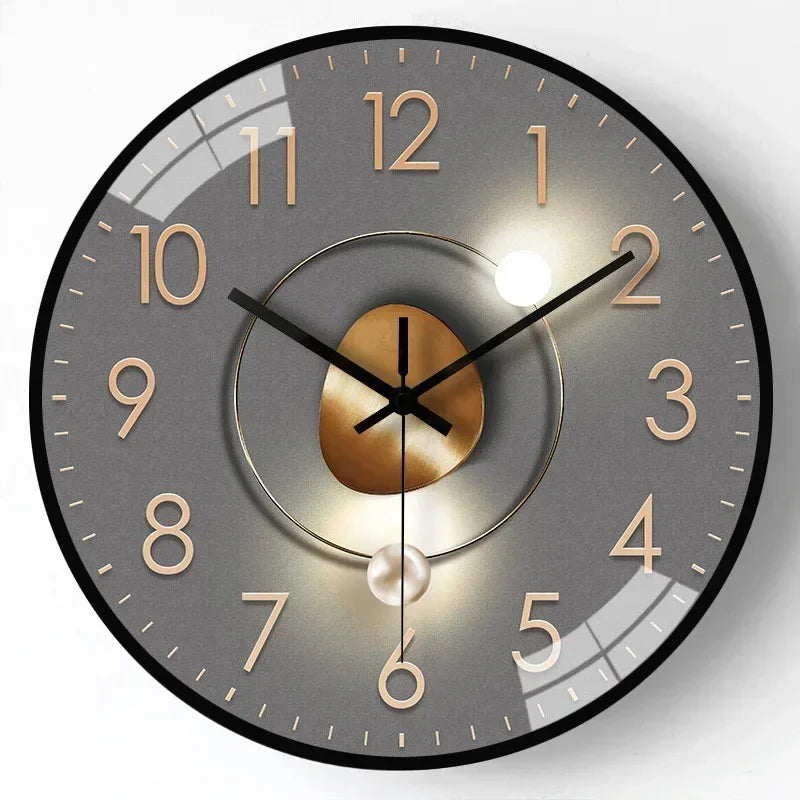 Quiet 8-inch wall clock, sleek modern design for any room. Perfect for home or office wall decor.