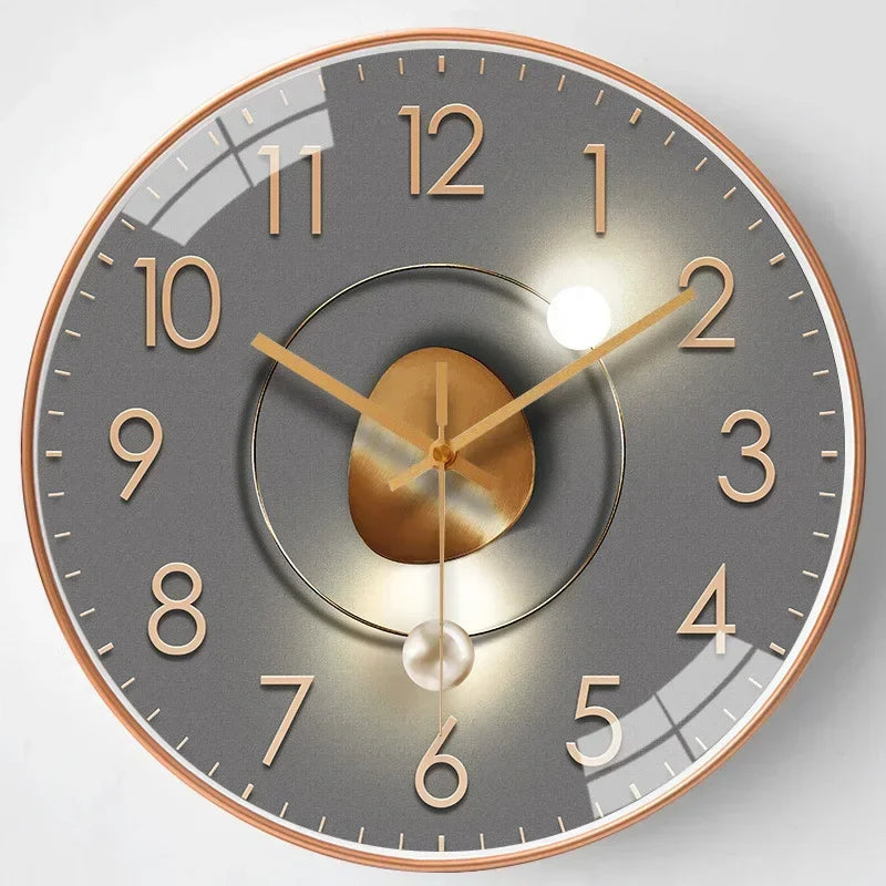 8-inch silent wall clock featuring modern design, ideal for contemporary home and office decor.