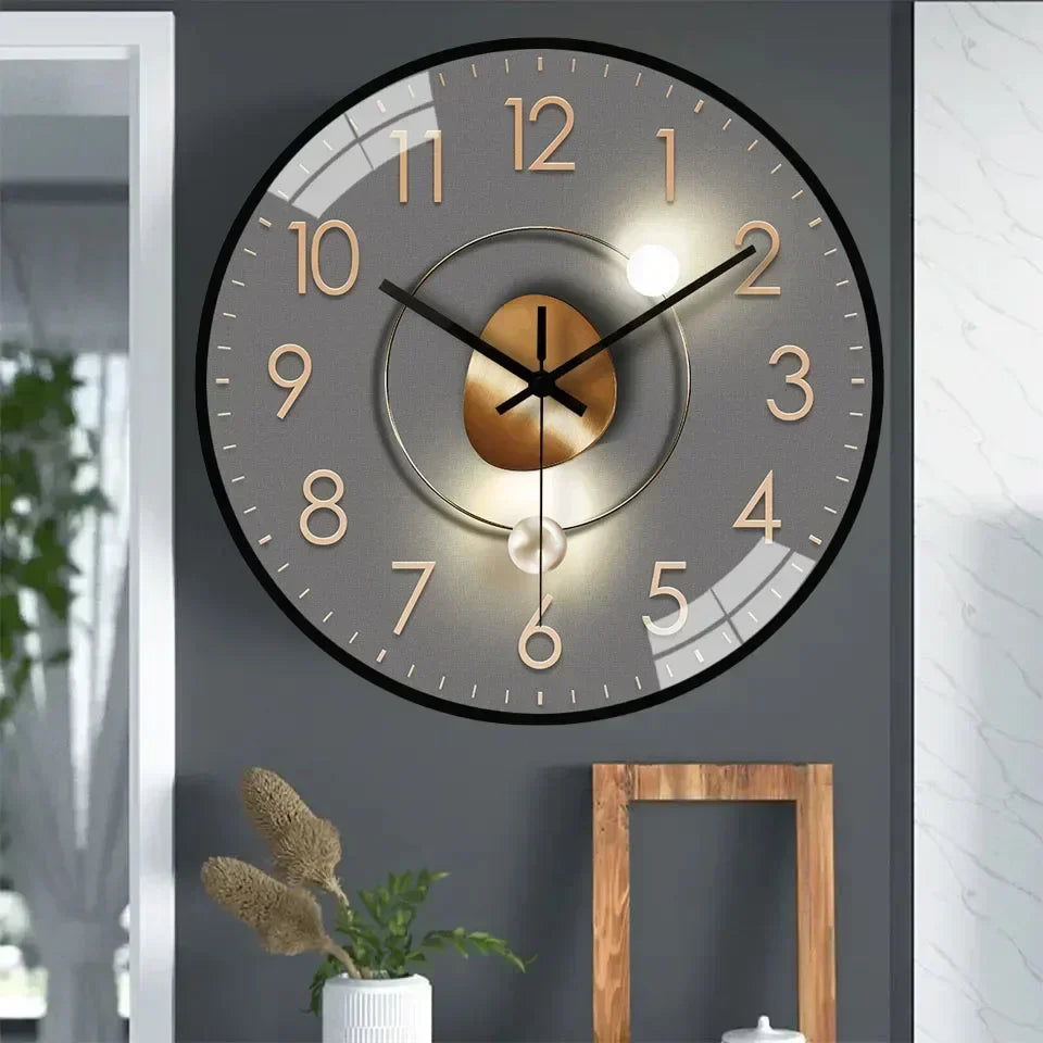 Minimalist 8-inch silent clock for wall decor. Modern design brings quiet elegance to any room.