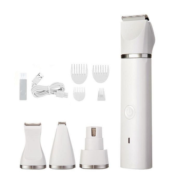 Complete silent pet grooming kit for dogs & cats with quiet clippers, trimmers, & nail care tools for calm grooming.