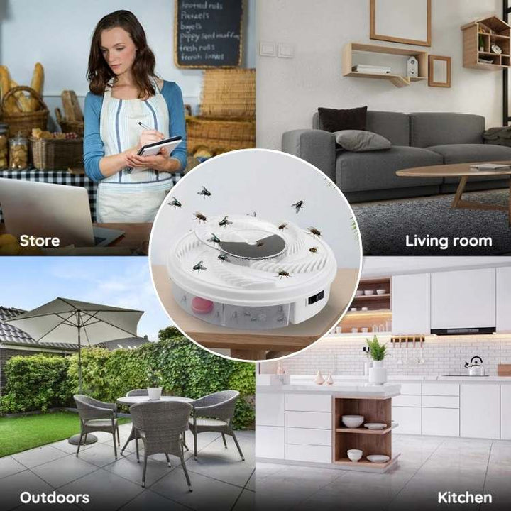 Efficient USB electric fly & insect trap. Silent operation for indoor and outdoor pest control in any setting.