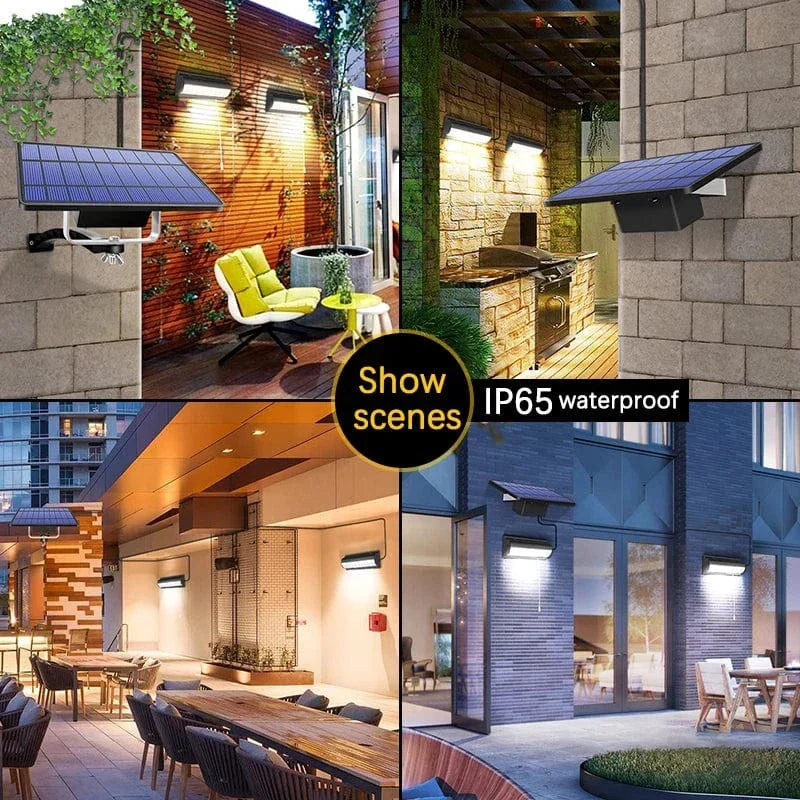 Warm white solar LED pendant light for general outdoor use, perfect for inviting patio and garden spaces.