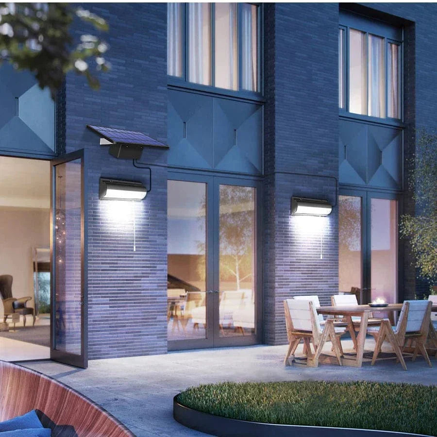 Versatile solar-powered LED pendant light for diverse outdoor settings: patio, gazebo, and porch.