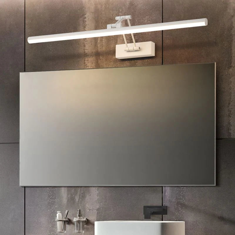 Geometric sleek LED wall light, adjustable brightness for home decor.