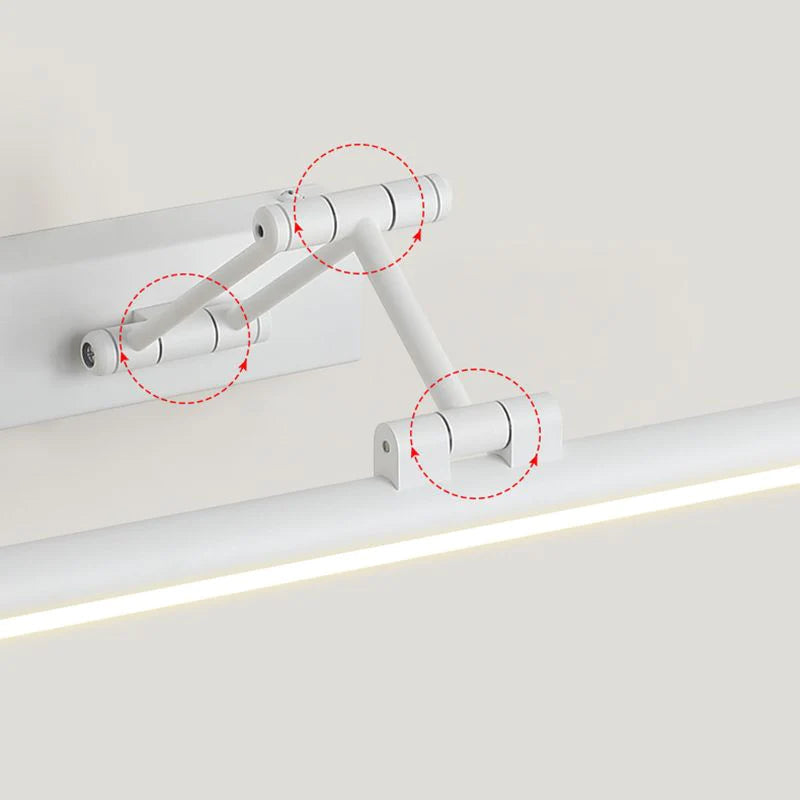Energy-saving adjustable LED wall light, brightens modern interiors.