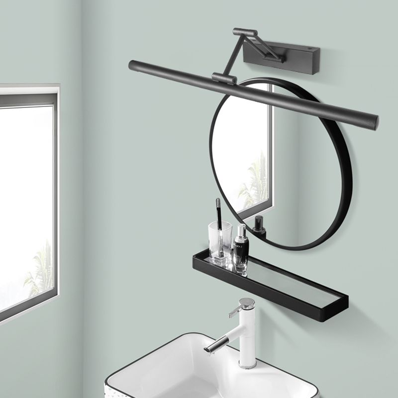 Adjustable LED wall light, ideal for modern bathroom lighting.