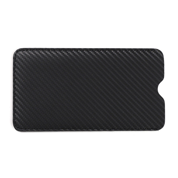 Durable carbon fiber card holder, a slim and secure minimalist wallet for men's everyday accessories. Travel-friendly.