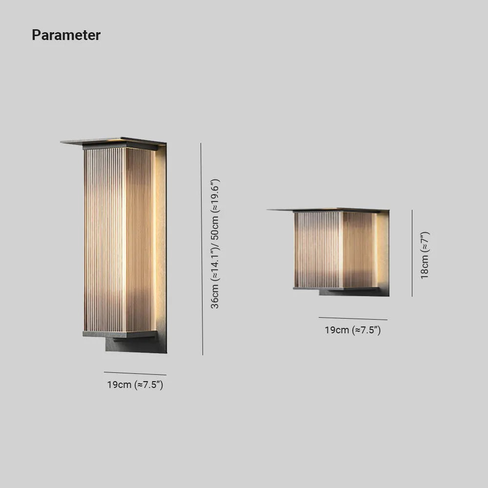 Stylish modern black outdoor wall lamp, waterproof LED exterior light for contemporary homes.