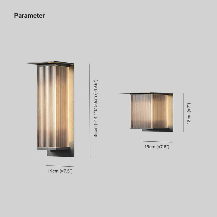 Stylish modern black outdoor wall lamp, waterproof LED exterior light for contemporary homes.