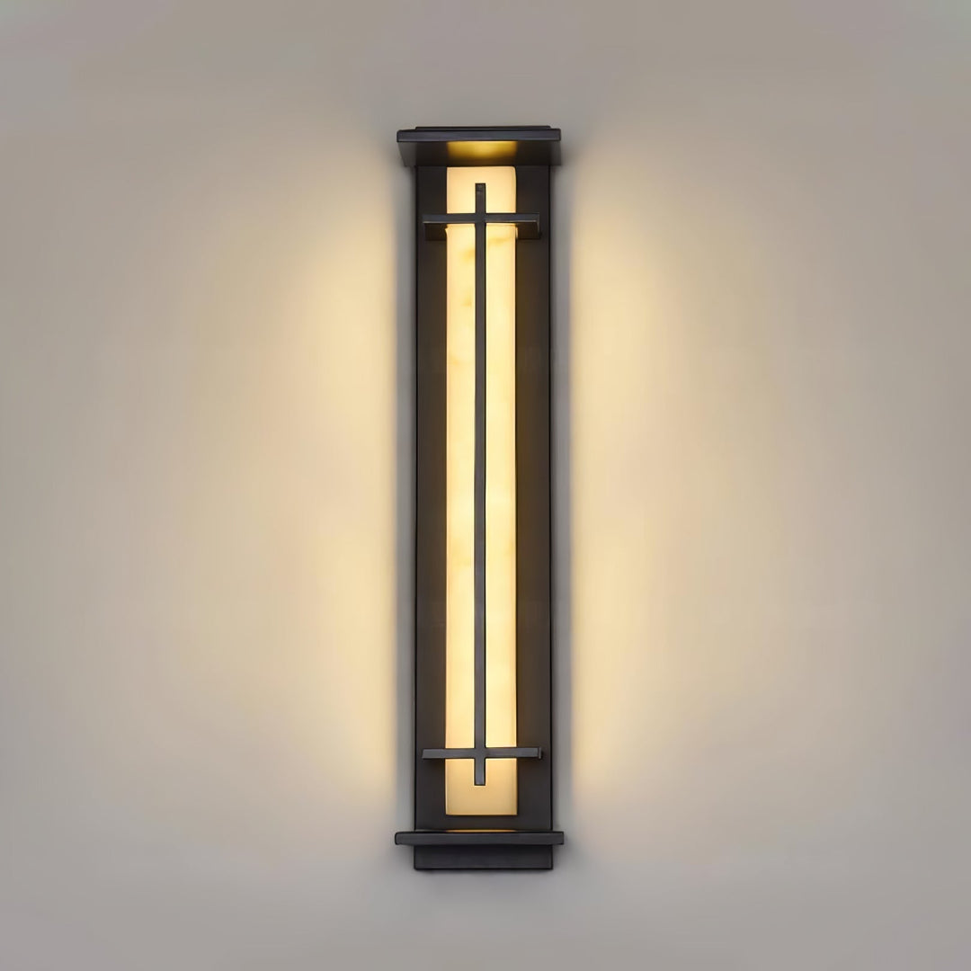 Durable LED exterior light, weather-resistant and sleek for garden and patio.