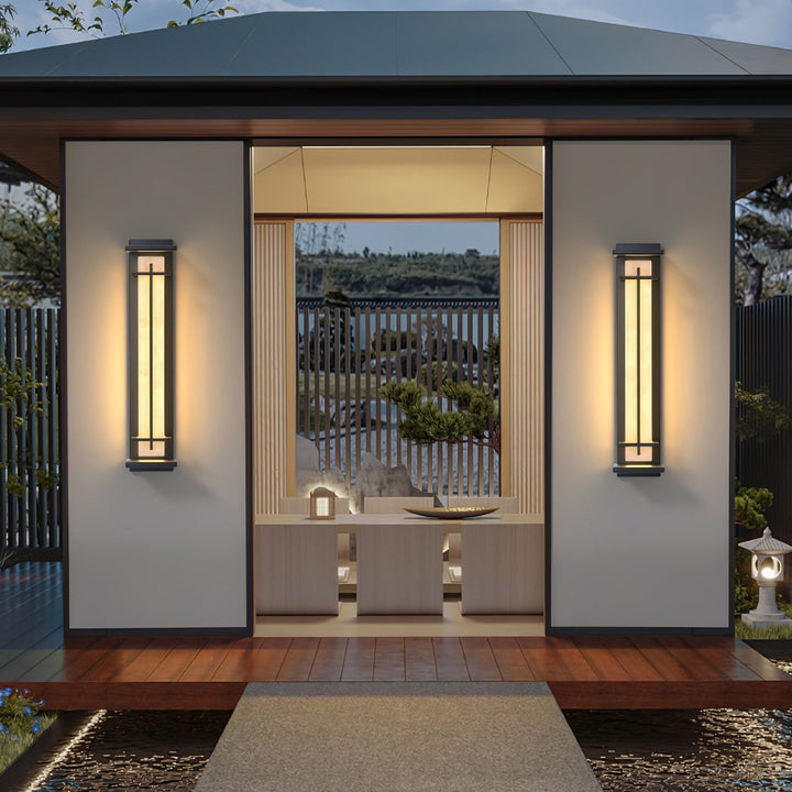 Sleek exterior illumination, a durable up-down LED lamp for all weather.