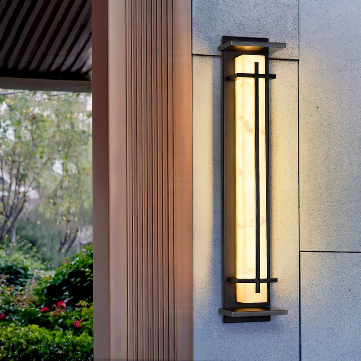 Modern pathway light, a sleek up-down wall lamp for enhanced outdoor safety.