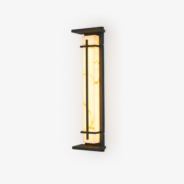 Sleek LED exterior wall light, weather-resistant for modern home illumination.