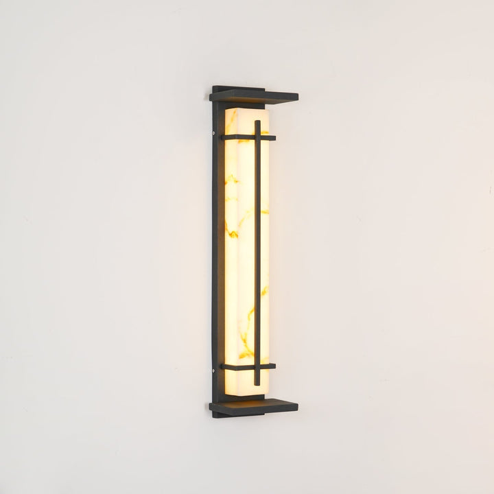 Architectural LED outdoor light in black, sleek for modern facade illumination.