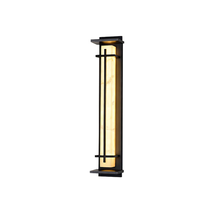 Weather-resistant outdoor architectural light, providing elegant up-down illumination.