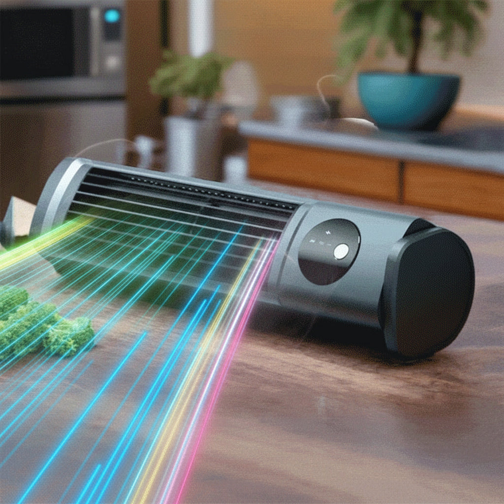 Modern oscillating tower fan, portable with remote, providing quiet, efficient cooling for any room in your home.