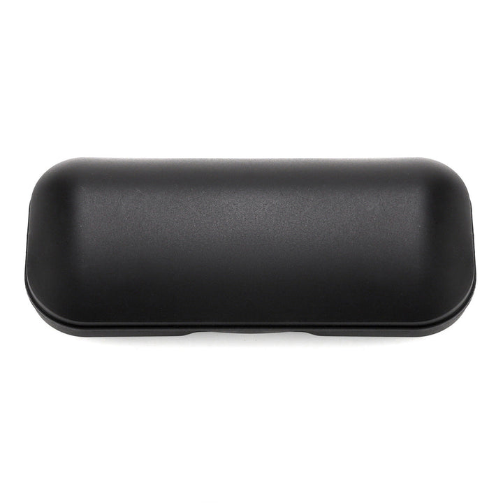 Hard black eyewear case. Robust protector for eyeglasses & sunglasses; a durable, sleek unisex accessory.