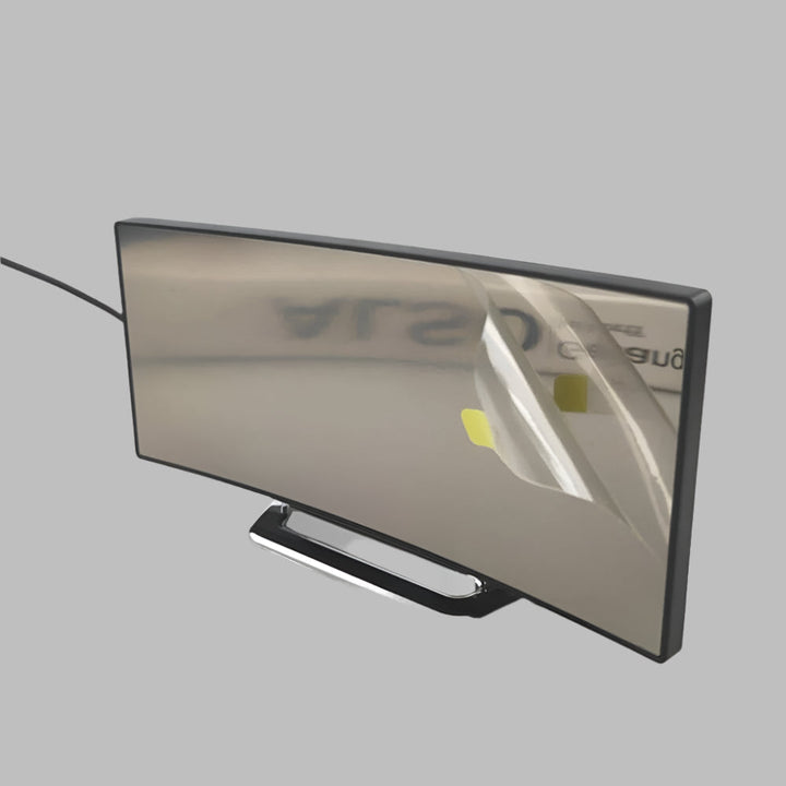 Reliable digital LED alarm clock with a sleek curved display, ideal for modern bedrooms. Snooze feature.