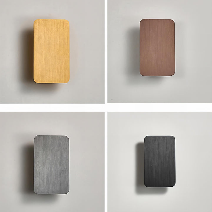 Sleek modern rectangular wall lamp with LED light, enhancing contemporary interior design.