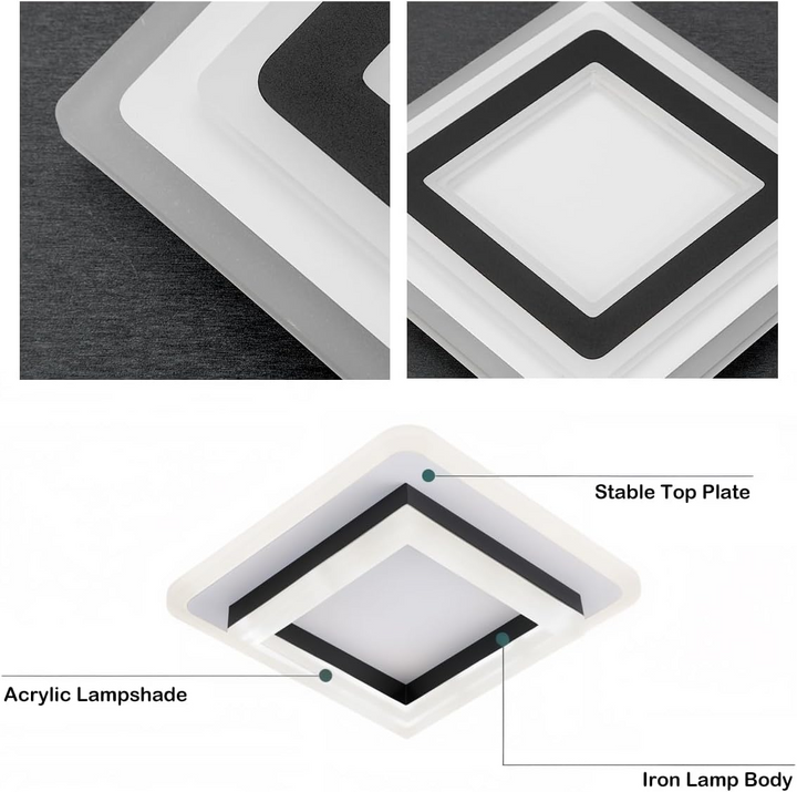 Sleek LED ceiling light for modern home illumination, energy efficient.