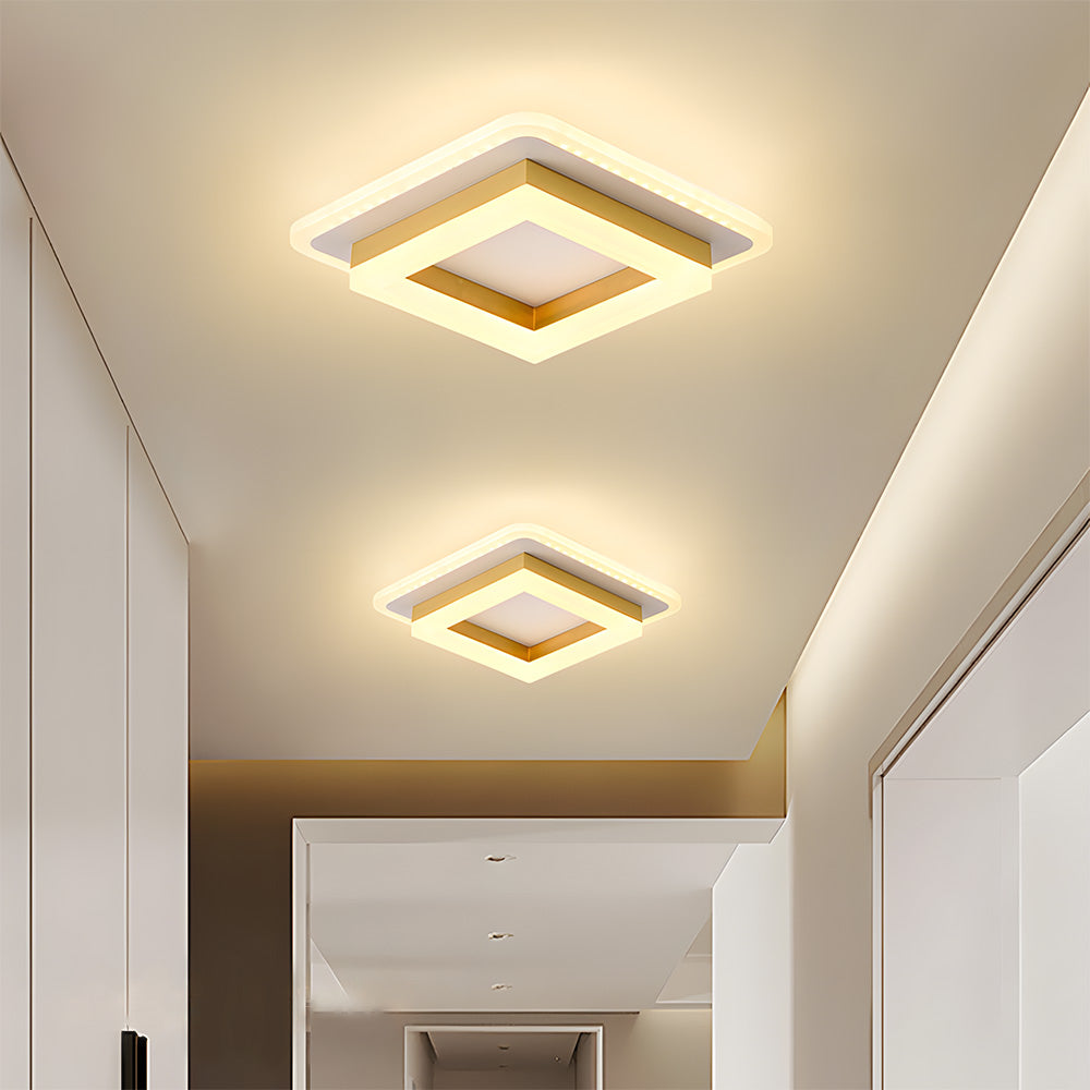 Black LED ceiling light, contemporary home decor, sleek design.