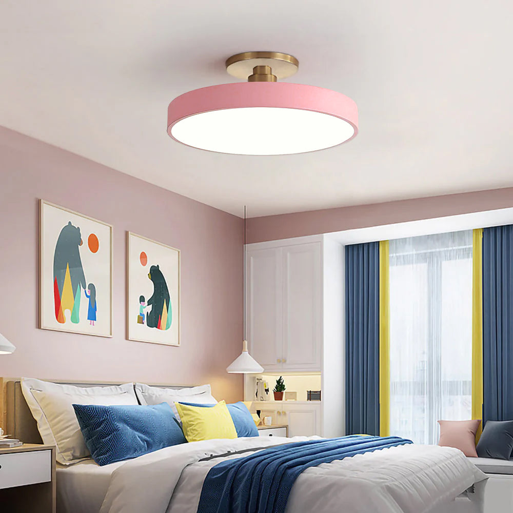 Modern LED ceiling fixture, energy-saving and sleek for designer homes.