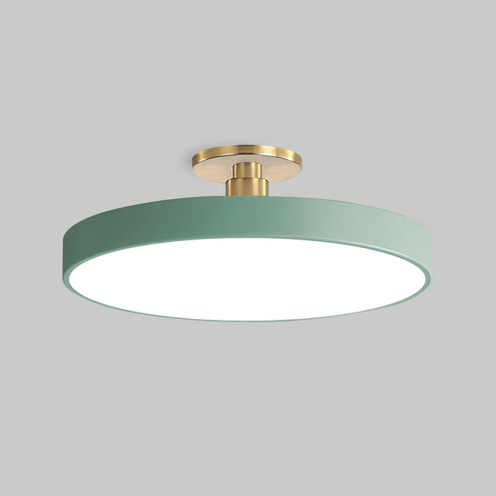 Elegant flush mount LED ceiling light, ideal for kitchen or hallway.