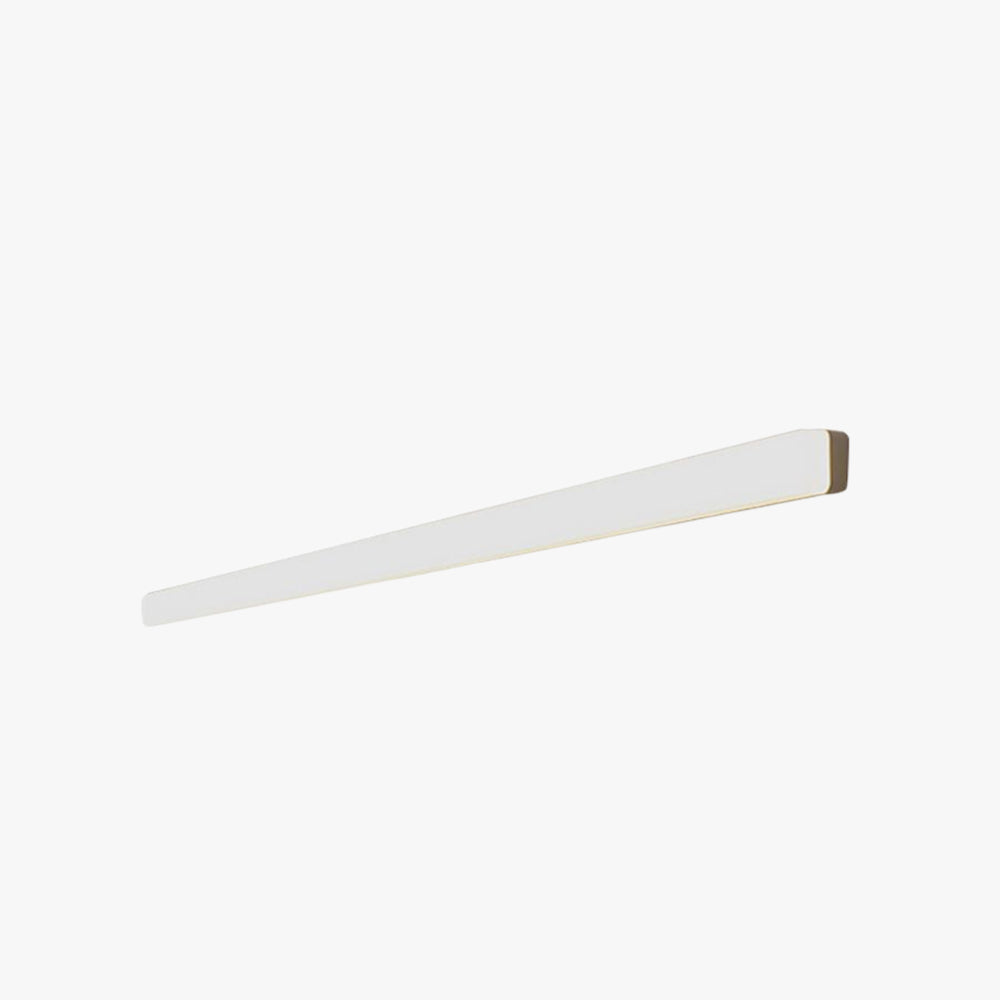 Sleek LED linear wall light for modern bathroom vanity lighting.